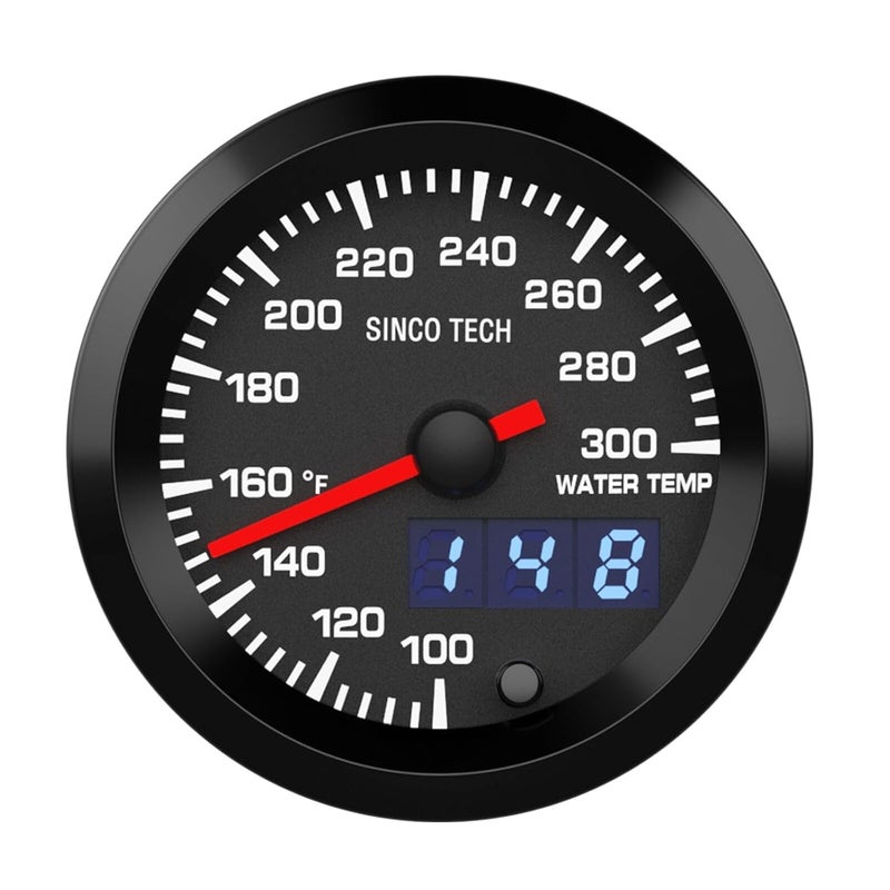 SINCO TECH 52mm Gauge Car Meter Digital Display Pointer 7 Colors Backlight 12V Universal Gauge Kit…… (Water Temp F) - Image 2
